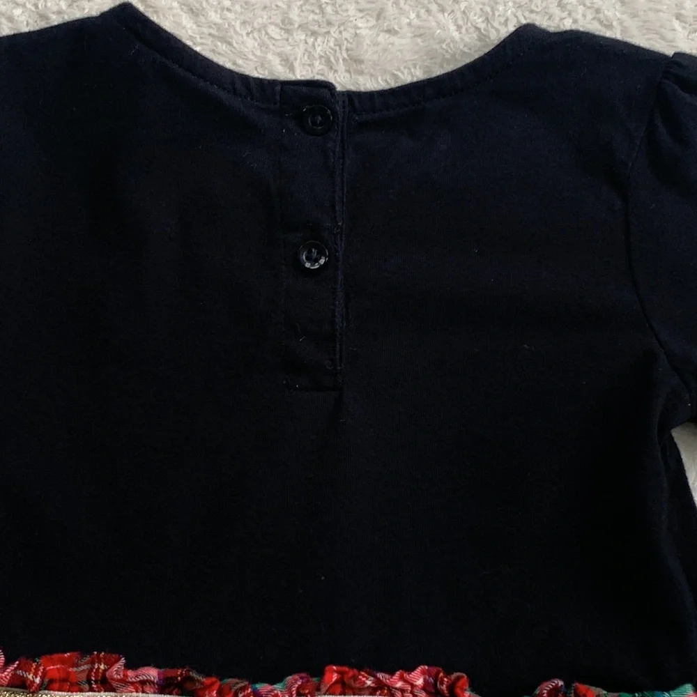GAP Black & Red White Green Plaid Dress 3 EUC